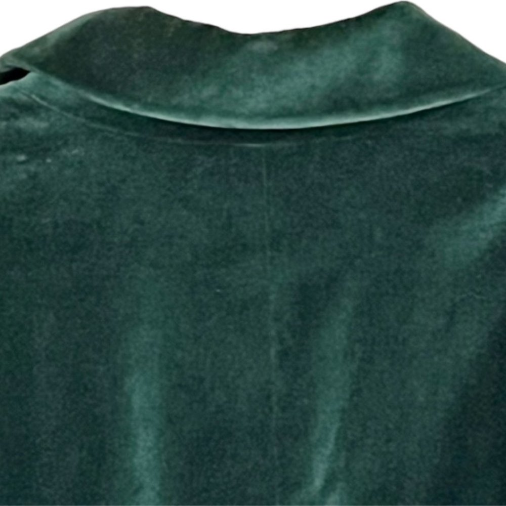 Talbots Cotton Velvet High Neck Swing Jacket - Forest Green - 12 - Picture 4 of 8